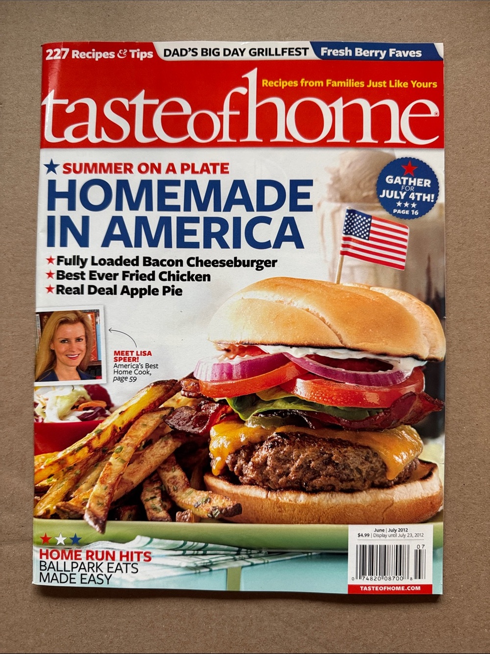 5/$15 Taste of Home Homemade in America Magazine June July 2012